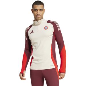 adidas Bayern München Trainingstrui 1/4-Zip Europees 2024-2025 Wit Bordeauxrood Rood