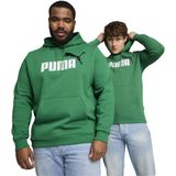 PUMA Essentials+ 2 College Big Logo Fleece Hoodie Groen Wit Zwart