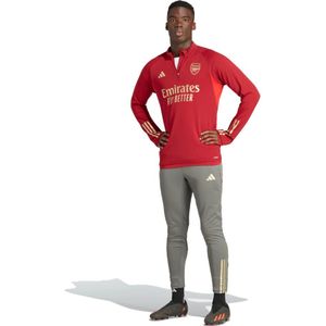 adidas Arsenal Trainingspak 1/4-Zip 2023-2024 Donkerrood Grijs Goud