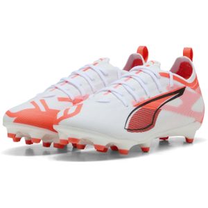 PUMA Ultra 5 Pro Gras / Kunstgras Voetbalschoenen (MG) Kids Wit Zwart Rood