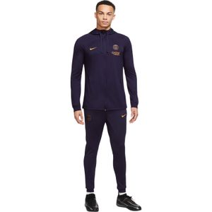 Nike Paris Saint-Germain Strike Trainingspak Full-Zip Hooded 2023-2024 Donkerblauw Goud