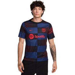 Nike FC Barcelona Pre-Match Trainingsshirt Zwart Blauw Rood