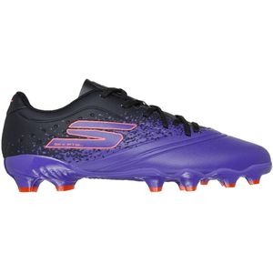 Skechers Razor 1.5 Gras Voetbalschoenen (FG) Kids Paars Zwart Oranje