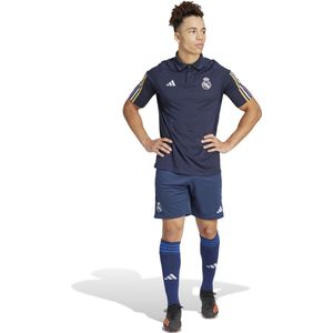 adidas Real Madrid Polo Trainingsset 2023-2024 Donkerblauw Wit Goud