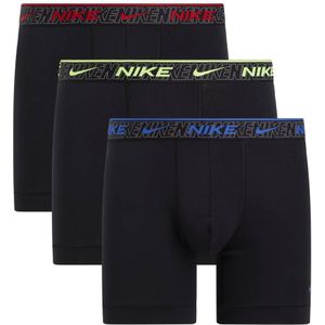 Nike Everyday Cotton Boxershort Brief 3-Pack Zwart Blauw Geel Rood