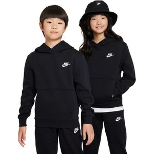 Nike Sportswear Club Fleece Hoodie Kids Zwart Wit