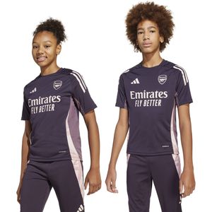 adidas Arsenal Trainingsshirt 2024-2025 Kids Donkerpaars Beige Paars