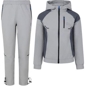 Cruyff Elite Trainingspak Kids Grijs Donkergrijs Blauw