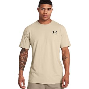 Under Armour Sportstyle Left Chest Logo T-Shirt Beige Zwart