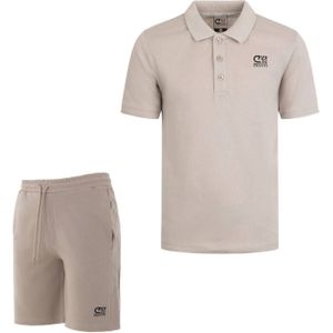 Cruyff Energized Polo Zomerset Lichtbruin Zwart