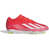 adidas X Crazyfast League Gras Voetbalschoenen (FG) Kids Felrood Wit Geel