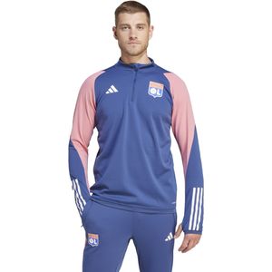 adidas Olympique Lyon Trainingstrui 1/4-Zip 2023-2024 Blauw Roze Wit