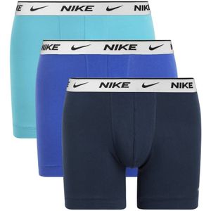 Nike Everyday Cotton Boxershort Brief 3-Pack Donkerblauw Blauw Turquoise