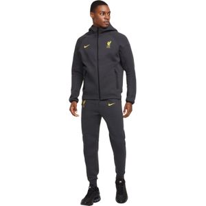 Nike Liverpool Tech Fleece Trainingspak 2024-2025 Donkergrijs Geel