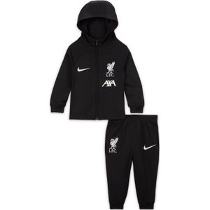 Nike Liverpool Strike Trainingspak Full-Zip Hooded 2023-2024 Baby Zwart Wit