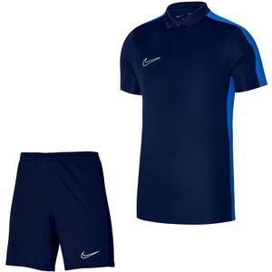 Nike Dri-FIT Academy 23 Polo Trainingsset Kids Donkerblauw Blauw Wit