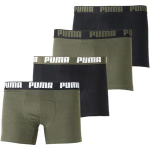 PUMA Boxershorts Everyday 4-Pack Donkergroen Zwart