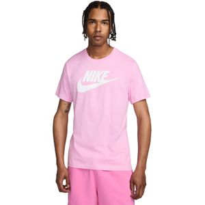 Nike Sportswear Icon Futura T-Shirt Roze Wit