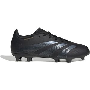 adidas Predator League Gras Voetbalschoenen (FG) Kids Zwart Grijs Goud