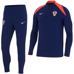 Nike Kroatië Strike Trainingspak 1/4-Zip 2024-2026 Donkerblauw Felrood