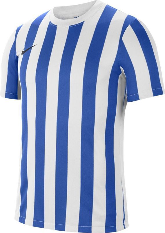 Nike Striped Division IV Voetbalshirt Wit Blauw