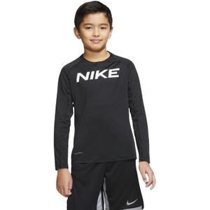 Nike Pro Ondershirt Lange Mouwen Kids Zwart Wit