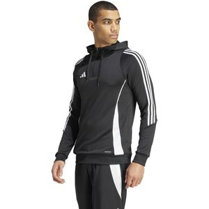 adidas Tiro 24 Hooded Trainingstrui 1/4-Zip Zwart Wit