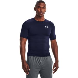 Under Armour HeatGear Ondershirt Donkerblauw Wit