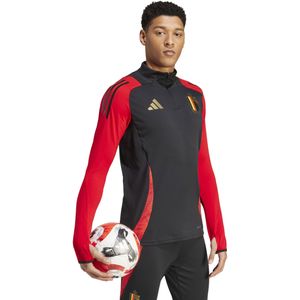 adidas België Trainingstrui 1/4-Zip 2024-2026 Zwart Rood Goud