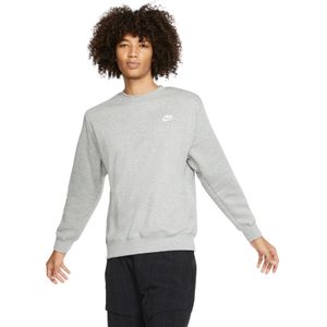 Nike Sportswear Club Fleece Crew Sweater Grijs Wit