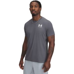 Under Armour HeatGear Fitted Ondershirt Grijs Wit
