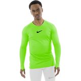 Nike Dri-Fit Park Ondershirt Lange Mouwen Volt Groen Zwart