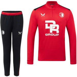 Castore Feyenoord Trainingspak 1/4-Zip 2023-2024 Rood Zwart