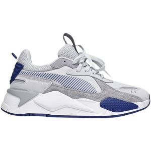 PUMA RS-X Sneakers Suede Lichtgrijs Wit Donkerblauw