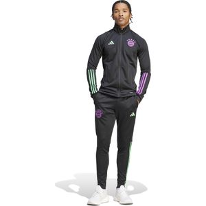 adidas Bayern München Trainingspak Full-Zip 2023-2024 Zwart Groen Paars