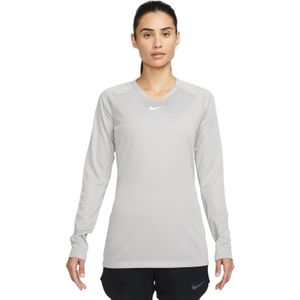 Nike Dri-Fit Park Ondershirt Lange Mouwen Dames Grijs Wit