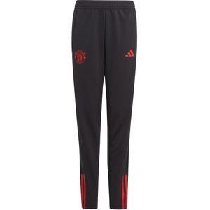 adidas Manchester United Trainingsbroek 2023-2024 Kids Zwart Rood Lichtgroen