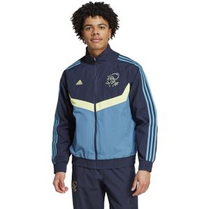 adidas Ajax Culturewear Trainingsjack Woven 2024-2025 Blauw Lichtblauw Geel