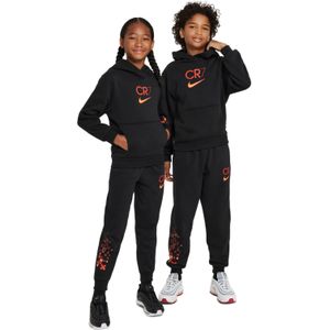 Nike CR7 Club Fleece Trainingspak Hooded Kids Zwart Felrood