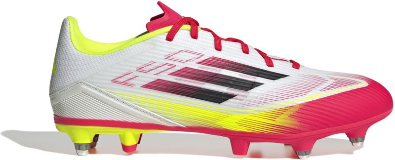 adidas F50 League IJzeren-Nop Voetbalschoenen (SG) Wit Rood Zwart Geel