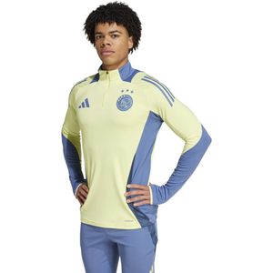 adidas Ajax Trainingstrui 1/4-Zip 2024-2025 Geel Blauw