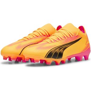 PUMA Ultra Match Gras / Kunstgras Voetbalschoenen (MG) Oranje Zwart Roze