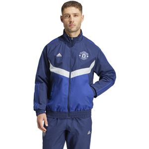 adidas Manchester United Culturewear Trainingsjack Woven 2024-2025 Donkerblauw Blauw