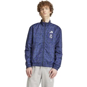 adidas Real Madrid Anthem Trainingsjack Reversible 2023-2024 Donkerblauw Geel