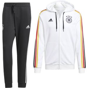 adidas Duitsland DNA Trainingspak Full-Zip Hooded 2024-2026 Wit Zwart