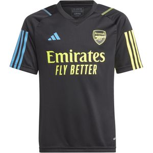adidas Arsenal Trainingsshirt 2023-2024 Kids Zwart Blauw Geel