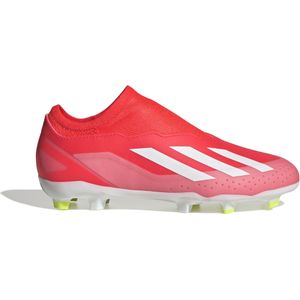 adidas X Crazyfast League Veterloze Gras Voetbalschoenen (FG) Kids Felrood Wit Geel