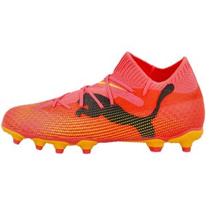 PUMA Future 7 Pro Gras / Kunstgras Voetbalschoenen (MG) Kids Roze Zwart Oranje