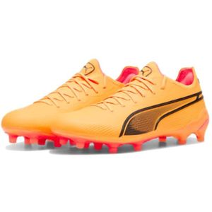 PUMA King Ultimate Gras / Kunstgras Voetbalschoenen (MG) Dames Oranje Zwart Roze