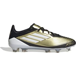 adidas F50 Messi Pro Gras Voetbalschoenen (FG) Goud Zwart Wit